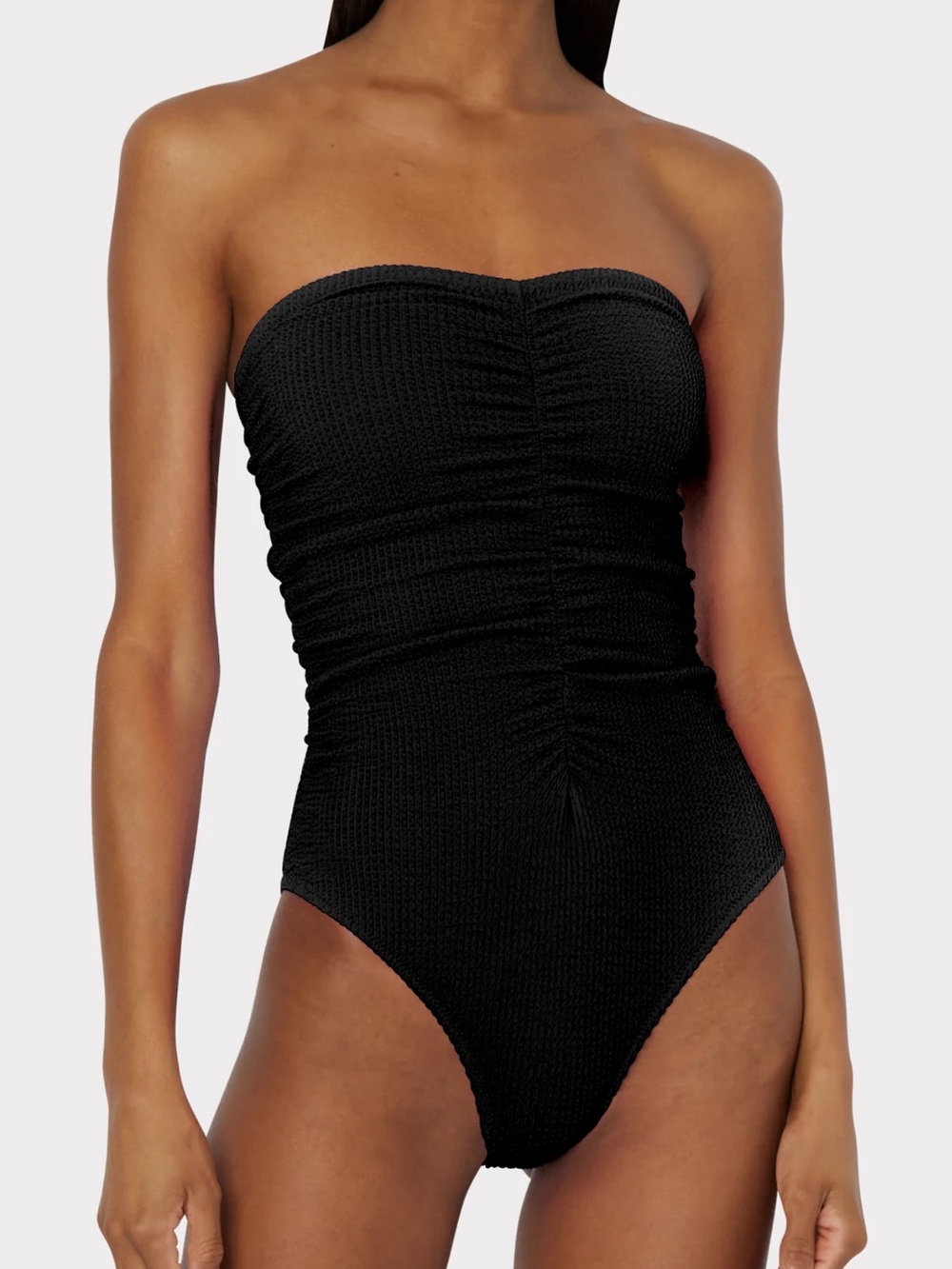 Milly TEXTURED RUCHED ONE PIECE Swimsuit